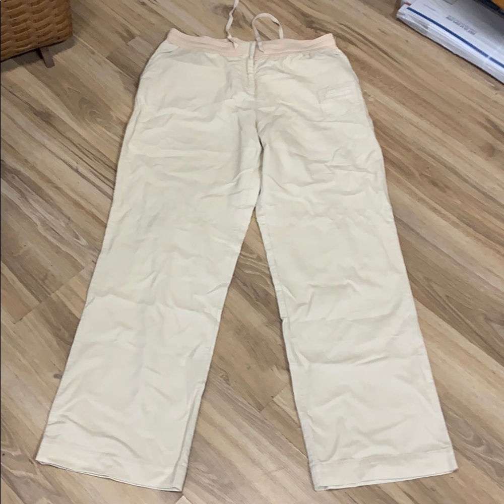 Cream colored soft corduroy pants